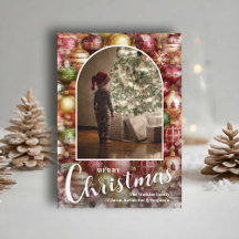 Modern Arched Photo on Christmas Baubles