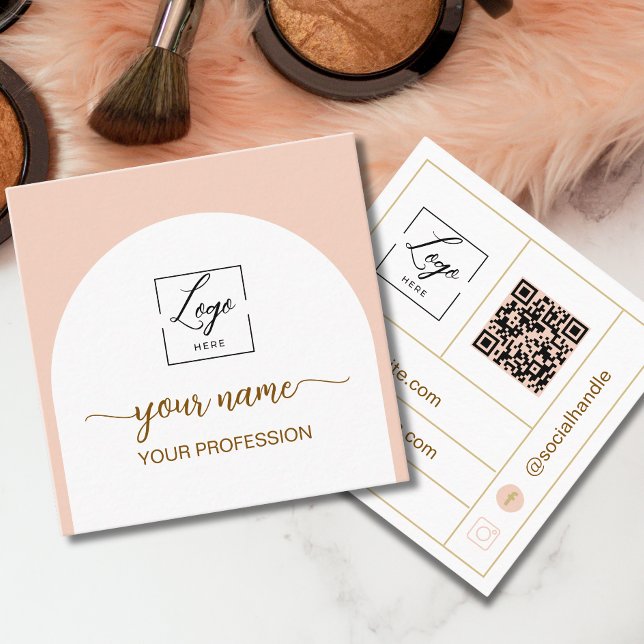 Modern Arched Qr Code Logo Business Card (Creator Uploaded)