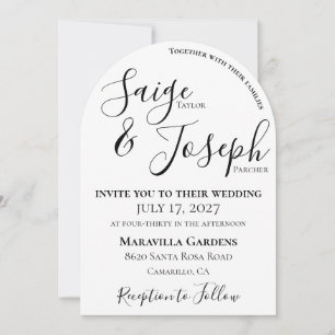 Modern Arched Wedding Invitation