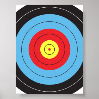 Modern Archery Target Illustration Poster