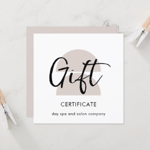 Modern Arches Gift Voucher Certificate
