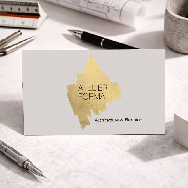 Modern Architect Gold Minimal Business Card (Creator Uploaded)
