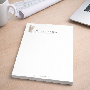 Modern Architectural Blocks Logo Minimalist Notepad