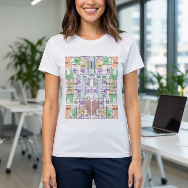 Modern Architectural Blueprint T-Shirt (Creator Uploaded)