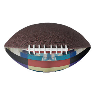 Modern Architectural Color-Block Abstract Art Foot American Football