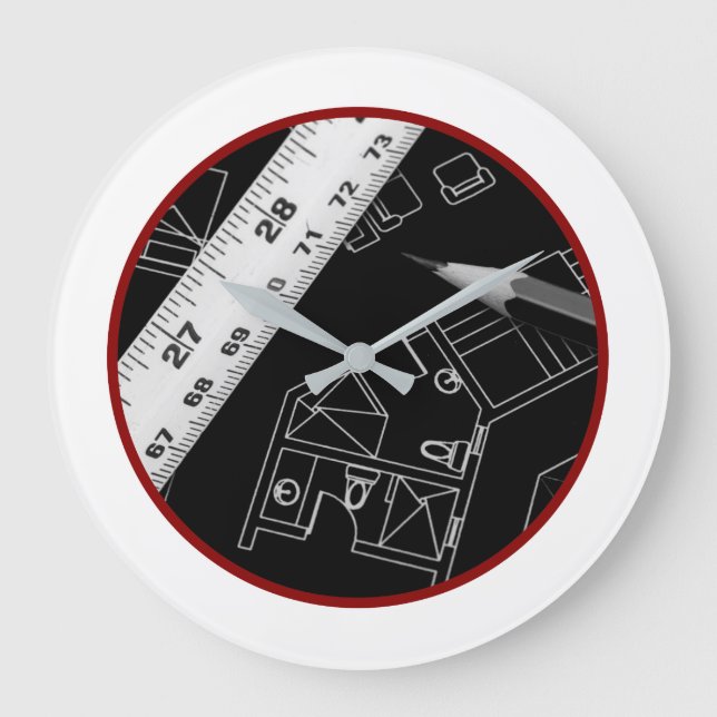 Modern Architectural Design Wall Decor Clocks (Front)
