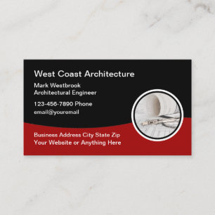 Modern Architectural Engineer Business Cards