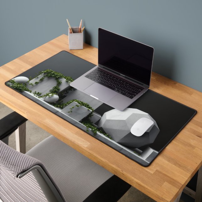 Modern Architectural Foliage Brutalist Desk Mat (Office 2)