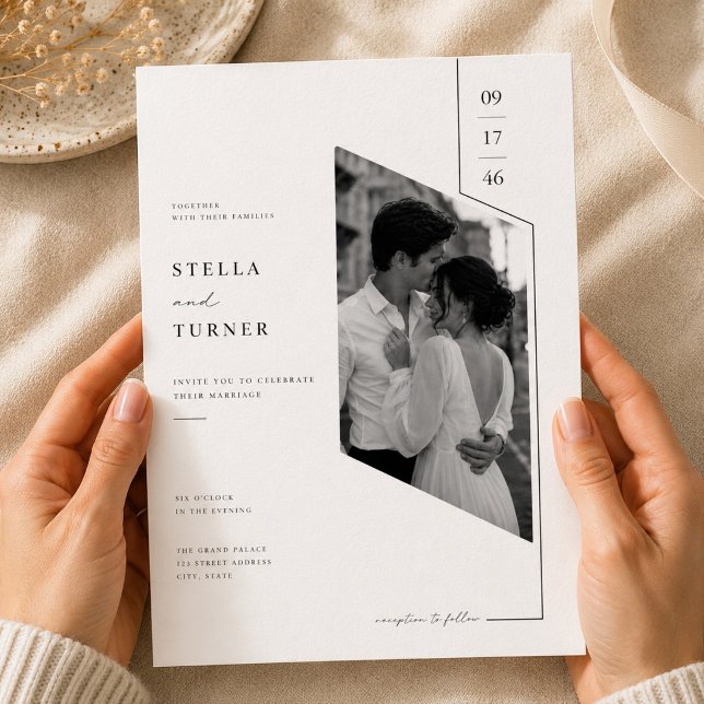 Modern Architectural Photo Wedding Invitation. Invitation (Creator Uploaded)