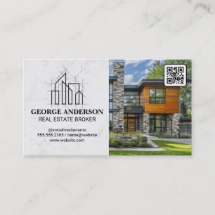 Modern Architecture Real Estate Properties Business Card