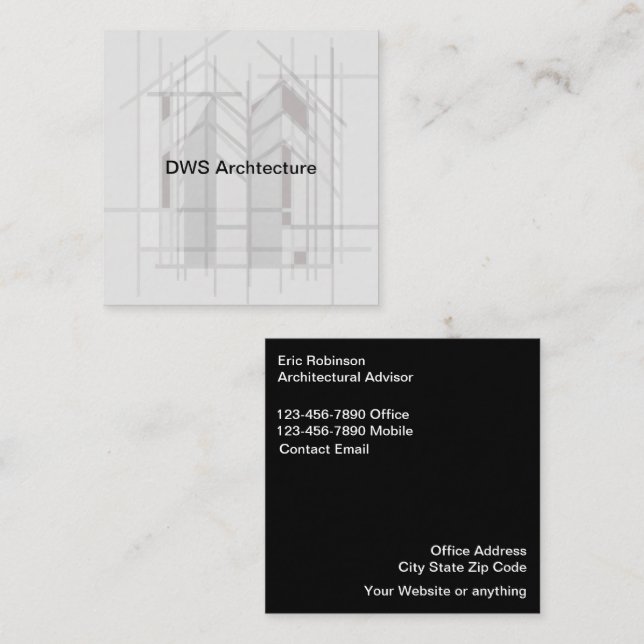 Modern Architecture Theme Business Cards (Front/Back)