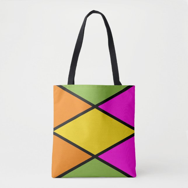 Modern Argyle Pattern Tote Bag (Front)