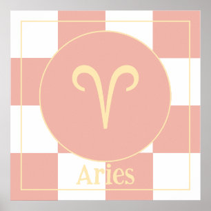 Modern Aries Zodiac  Poster