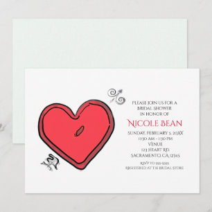 Modern Arrow & Heart Valentines Party Invitation