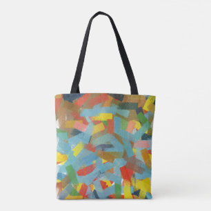 Modern art Abstract Geometric Rectangles Painting Tote Bag