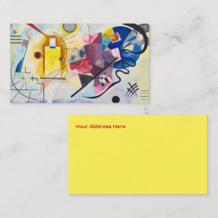 Modern Art Abstract Kandinsky Yellow Red Blue Business Card