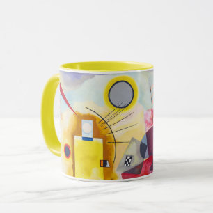 Modern Art Abstract Kandinsky Yellow Red Blue Mug