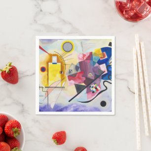 Modern Art Abstract Kandinsky Yellow Red Blue Napkin