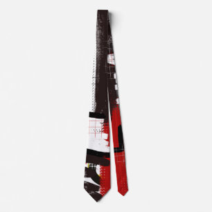 Modern art abstract tie
