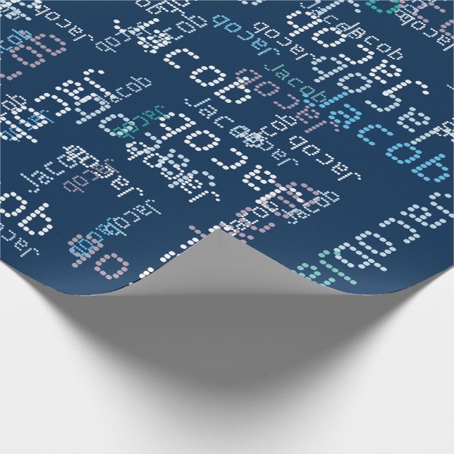 Modern Art Add Name Wrapping Paper (Corner)