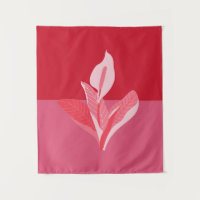 Modern Art Calla Lily Red Pink