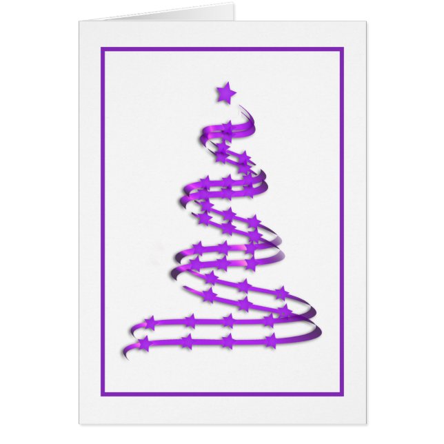 Modern Art ChristmasTree Non-Traditional Purple (Front)