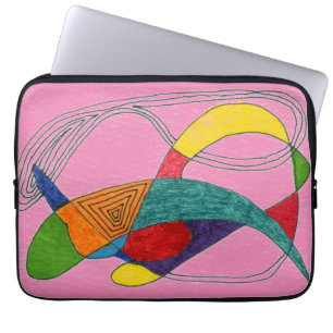 Modern art colourful abstract images laptop sleeve