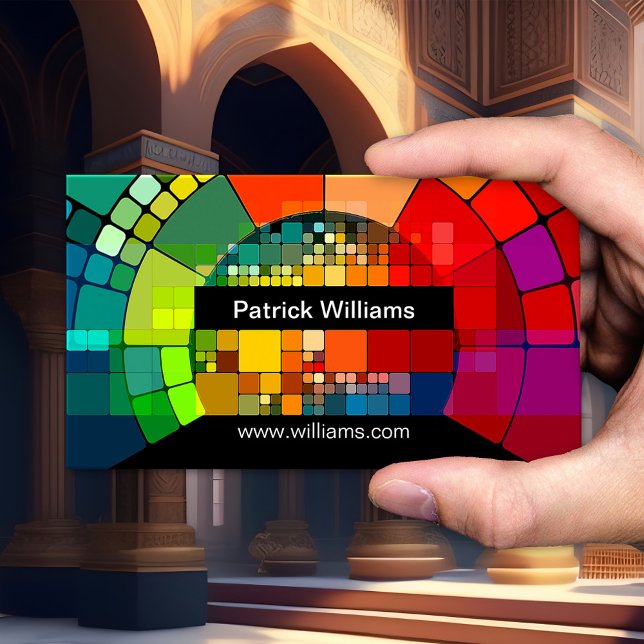 Modern Art Colourful Professional Business Card (Creator Uploaded)