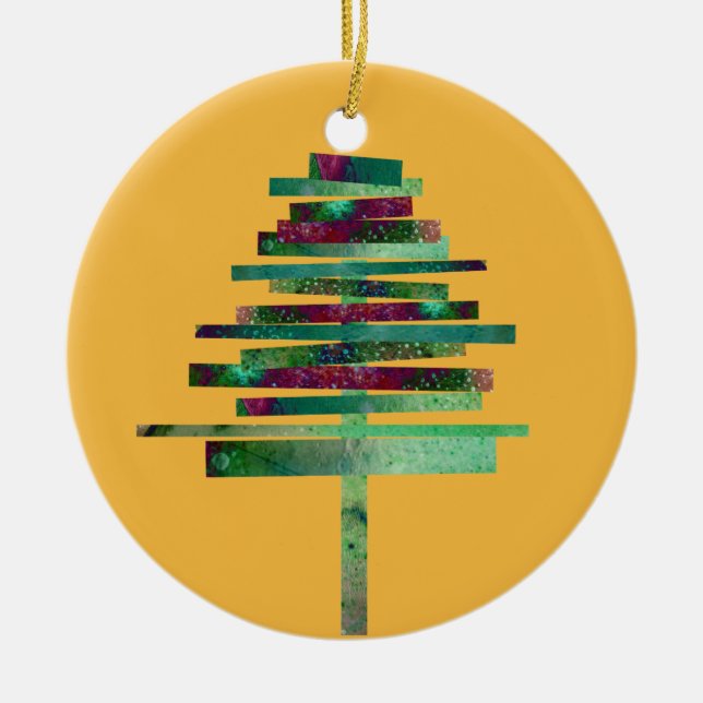 Modern art craft Christmas tree Ceramic Tree Decoration (Front)