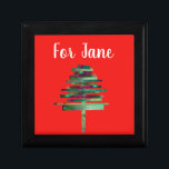 Modern art craft Christmas tree Gift Box<br><div class="desc">An fun and stylish party invitation for a Christmas party featuring a cute image of a modern arty crafty Christmas tree geometric shapes cubist style. Modern and fun. Background is able to be customised.</div>