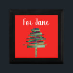 Modern art craft Christmas tree Gift Box<br><div class="desc">An fun and stylish party invitation for a Christmas party featuring a cute image of a modern arty crafty Christmas tree geometric shapes cubist style. Modern and fun. Background is able to be customised.</div>