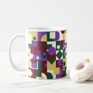 Modern Art Cubism Squares Circles Coffee Lovers Mug