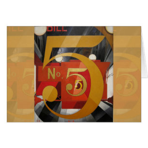 Modern Art Cubist Demuth Figure 5 in Gold