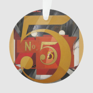 Modern Art Cubist Demuth Figure 5 in Gold Ornament