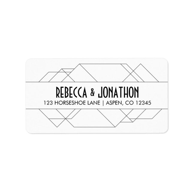 Modern Art Deco Address Labels (Front)