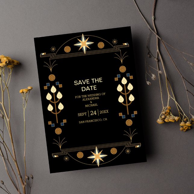 Modern Art Deco Black and Gold Wedding (Creator Uploaded)