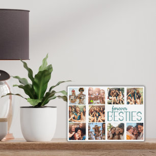 Modern Art Deco Forever Besties Editable Overlay  Plaque