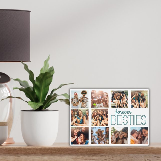 Modern Art Deco Forever Besties Editable Overlay  Plaque (Creator Uploaded)