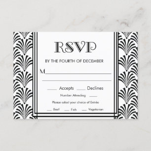 Modern Art Deco Gatsby RSVP
