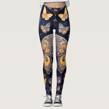 Modern Art Deco Purple Blue Gold Butterfly