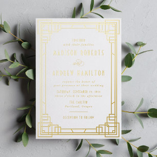 Modern Art Deco Wedding Gold