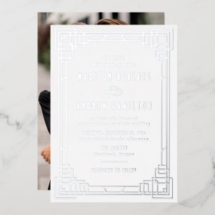 Modern Art Deco Wedding Silver