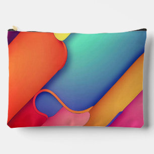 Modern Art Design Folds of Colour Accessory Pouch