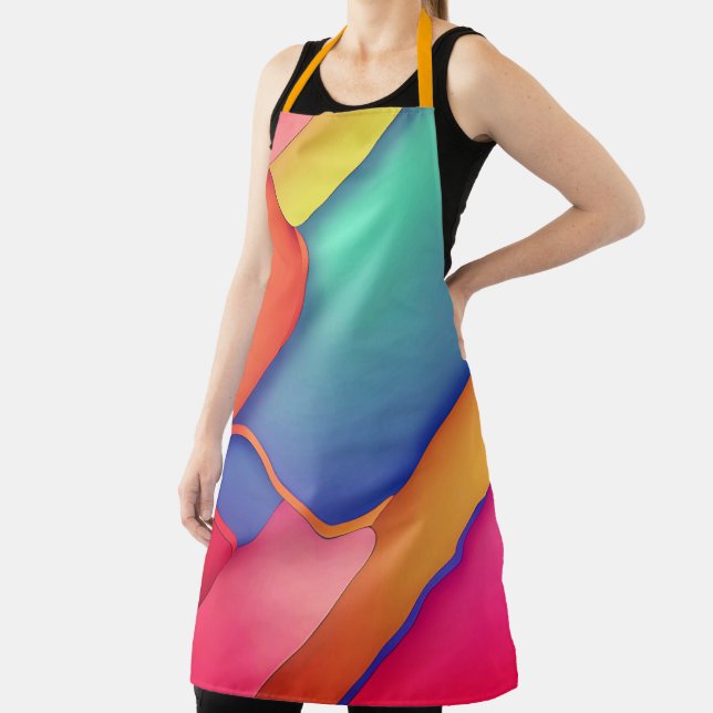 Modern Art Design Folds of Colour Apron (Insitu)