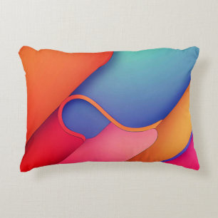 Modern Art Design Folds of Colour Decorative Cushion