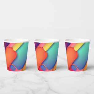 Modern Art Design Folds of Colour Paper Cups