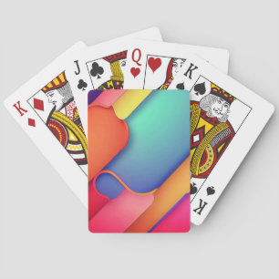 Modern Art Design Folds of Colour Playing Cards