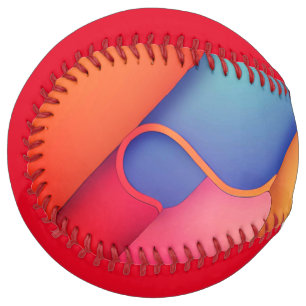 Modern Art Design Folds of Colour Softball