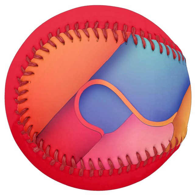 Modern Art Design Folds of Colour Softball (Front Left)