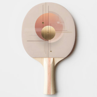 Modern art design with circles and lines ping pong paddle